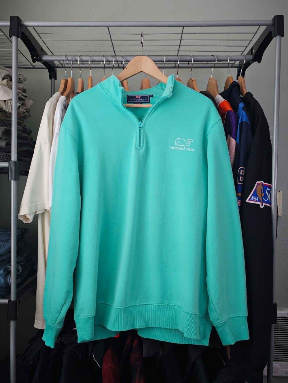 Vineyard Vines Quarter Zip Graphic Sweater Size XL